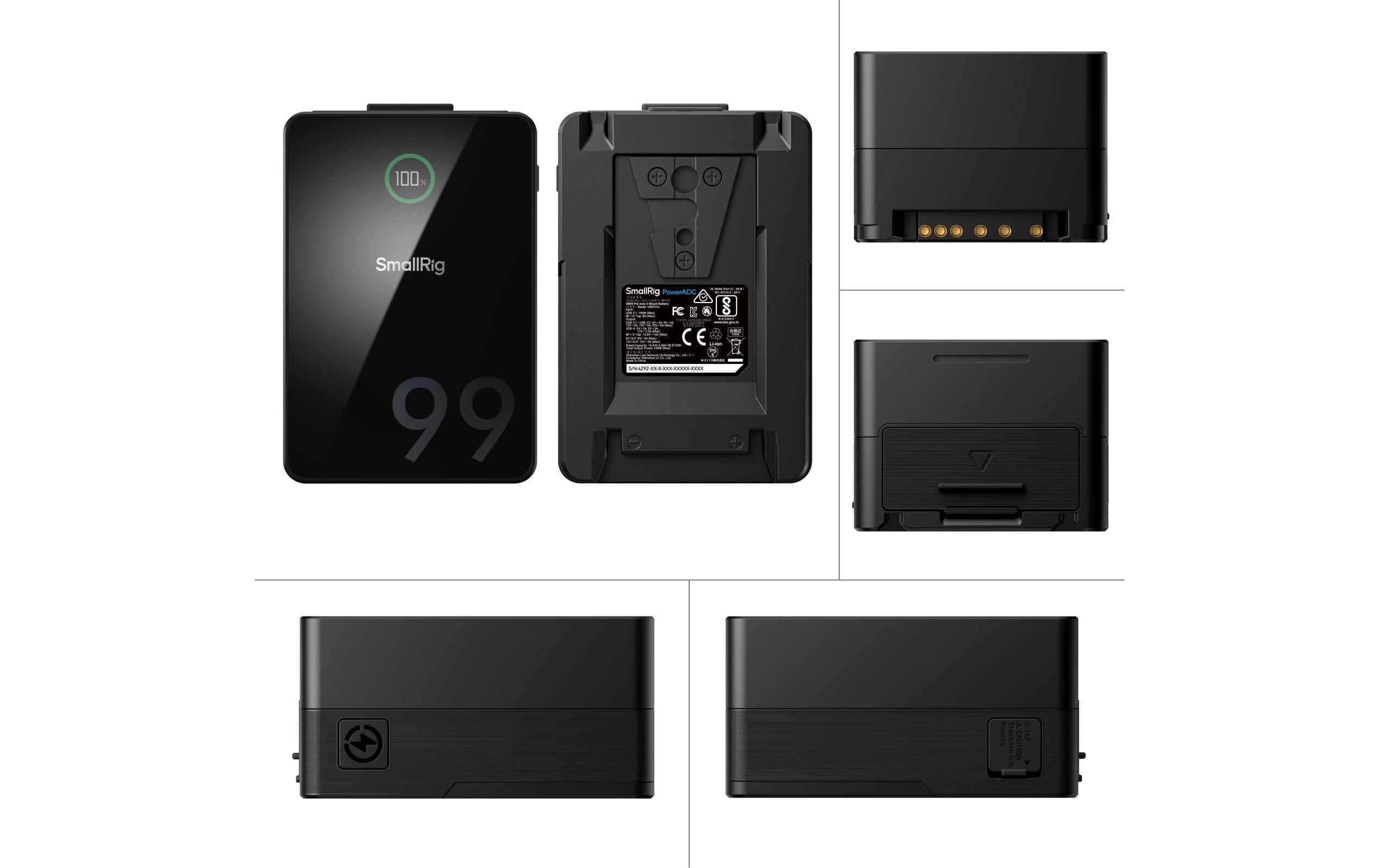 Videokamera-Akku VB99 Pro Kit V-Mount-Akkuplatte<br>V-Mount-Akku