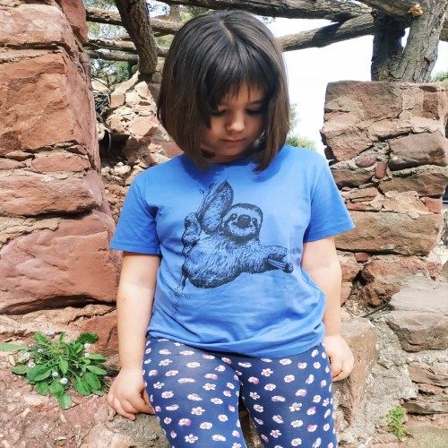 Camiseta preguiçosa para menino/menina, verde