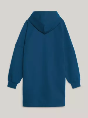 Vestido com capuz oversized com logo