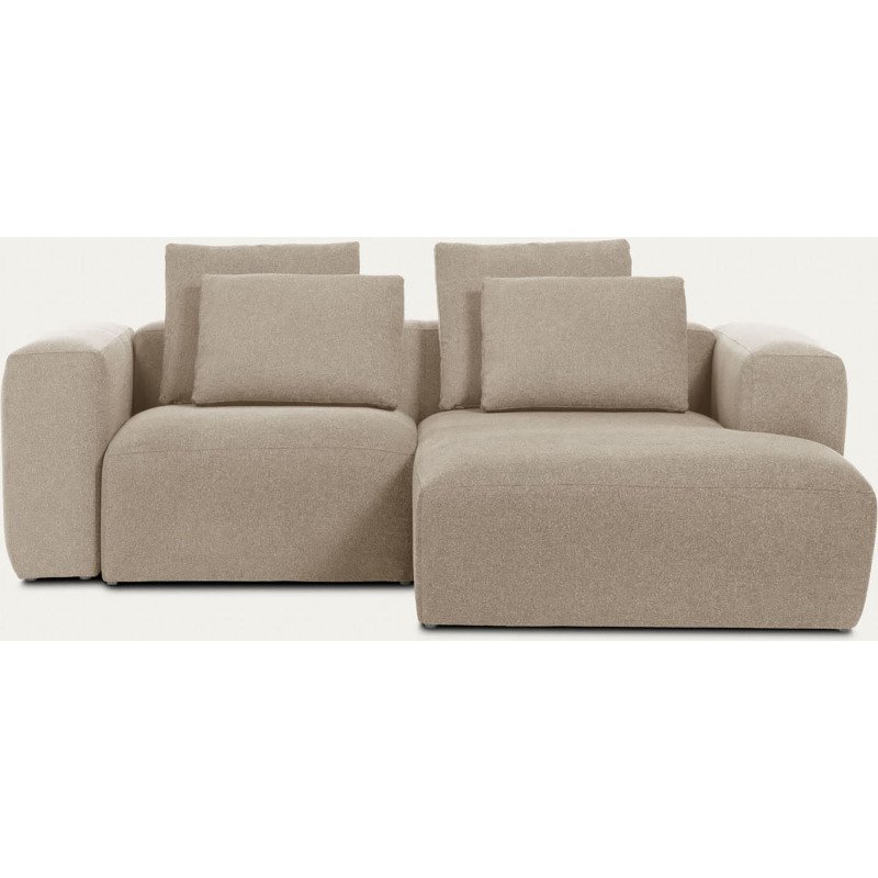 Canapé Blok 2 places méridienne droite beige 240 cm