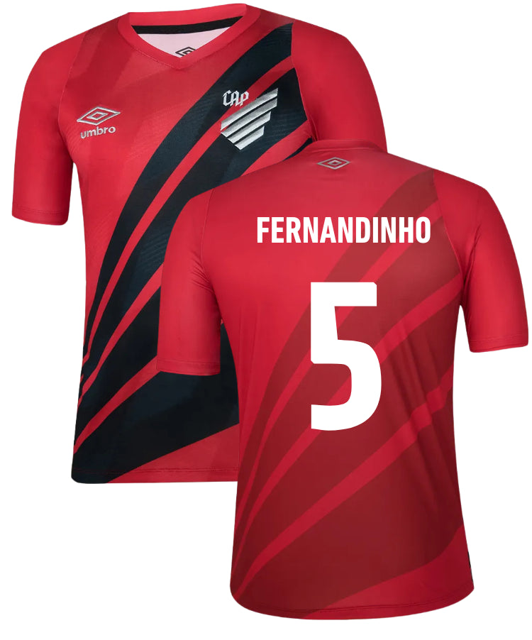 Athletico Paranaense Thuisshirt 2025   Bedrukking Fernandinho - Voetba