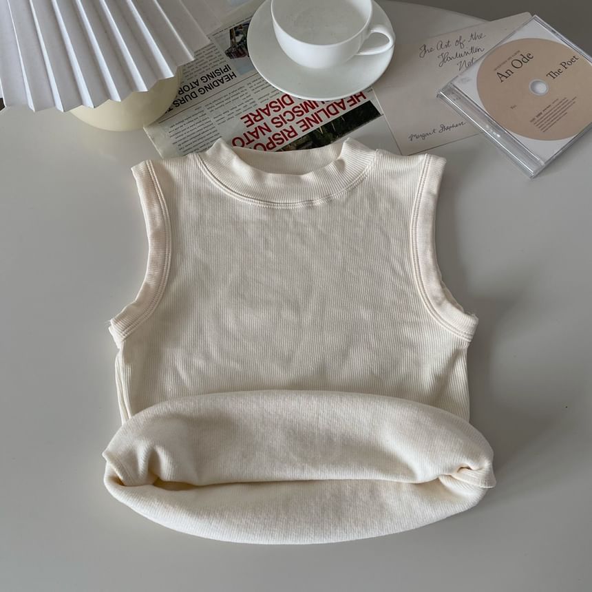 TriStyle - Tanktop met opstaande kraag en fleecevoering