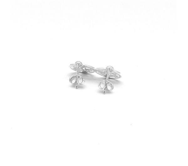 Unique And Co Sterling Silver Stud Earrings with CZ