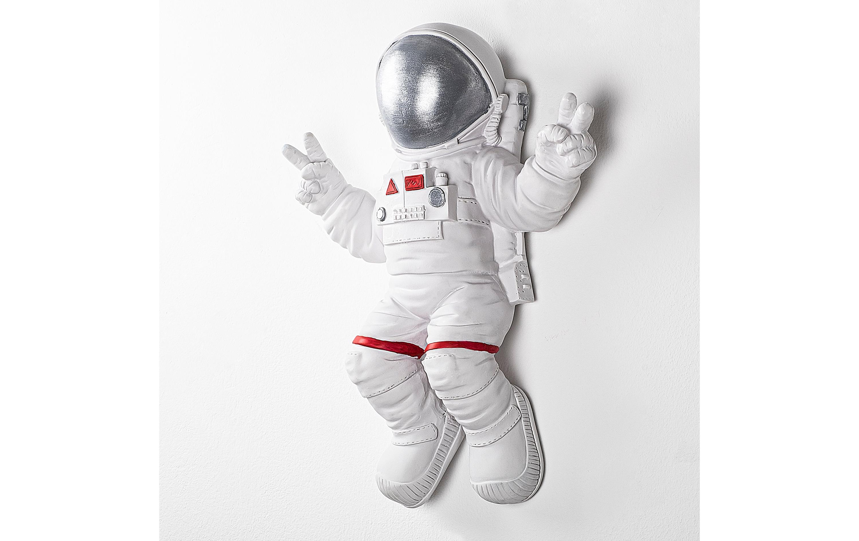 Wanddekoration Astronaut 35 x 48 cm, Silber/WeissWandgestaltung