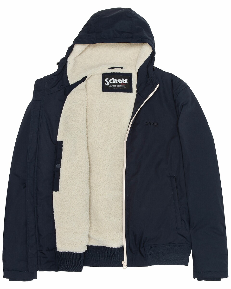 Jaqueta corta-vento SCHOTT BLUSTER2 com forro de sherpa