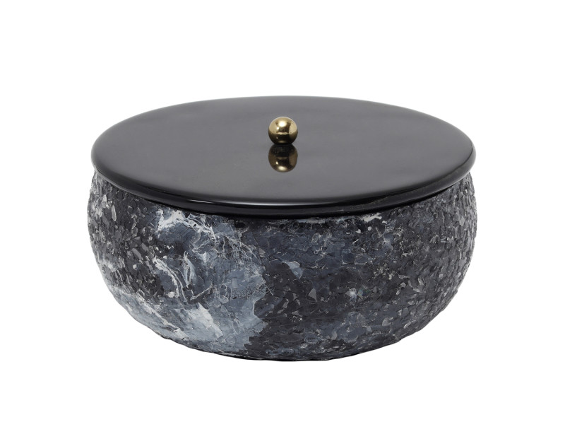 Storage Box Mosaic Marble PT4353BK Storage box Mosaic Marble black