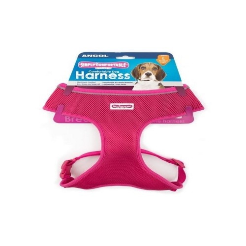Coleira de malha rosa para cães Ancol