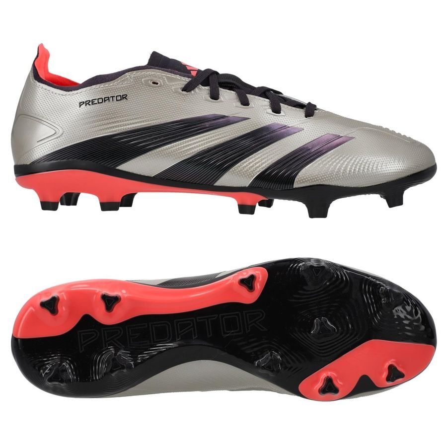 adidas Predator League FG Vivid Horizon - Argenté/Aurora Black/Turbo