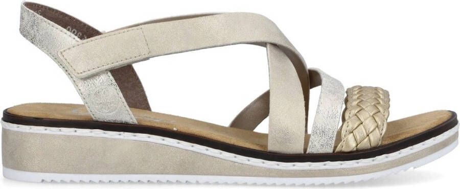 Rieker Sandalen Plat Sandalen Plat Goudkleur