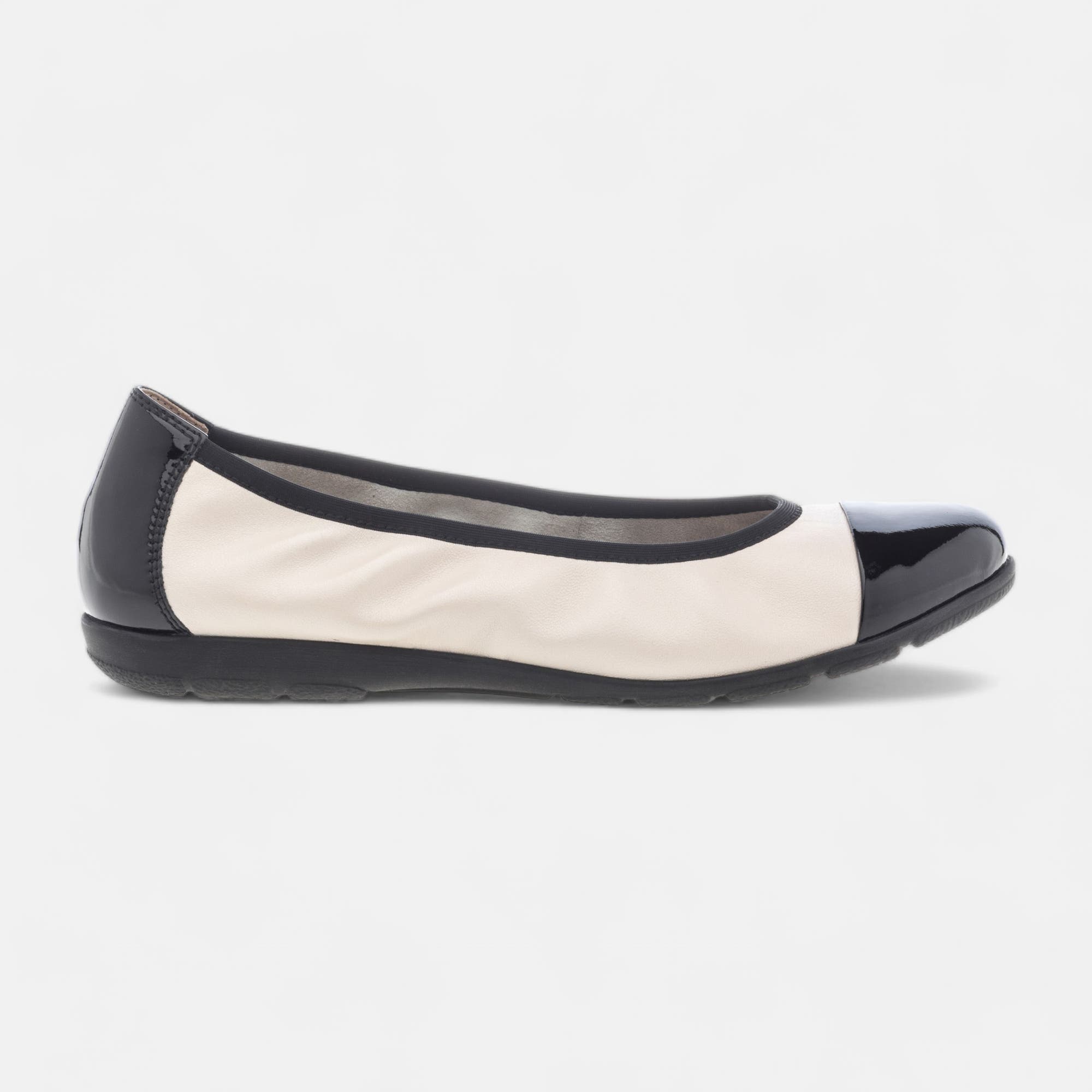 Ballerines Femme en cuir beige