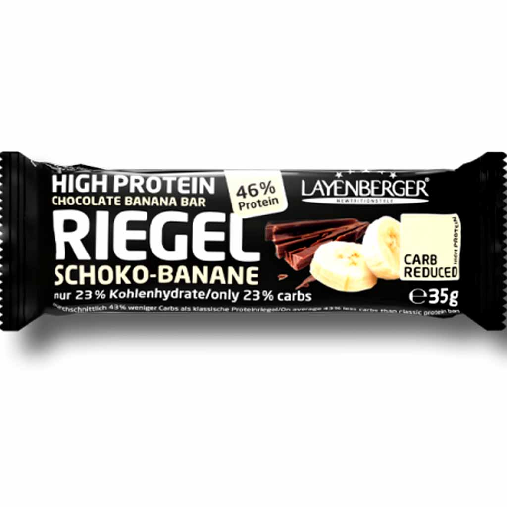 18x Layenberger Protein Riegel Schoko Banane á 35g=630g MHD:30.8.25