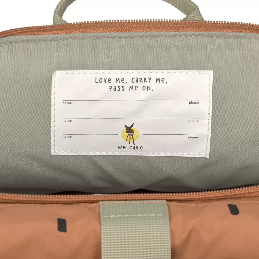 LÄSSIG Mini Rolltop Backpack Happy Prints caramel