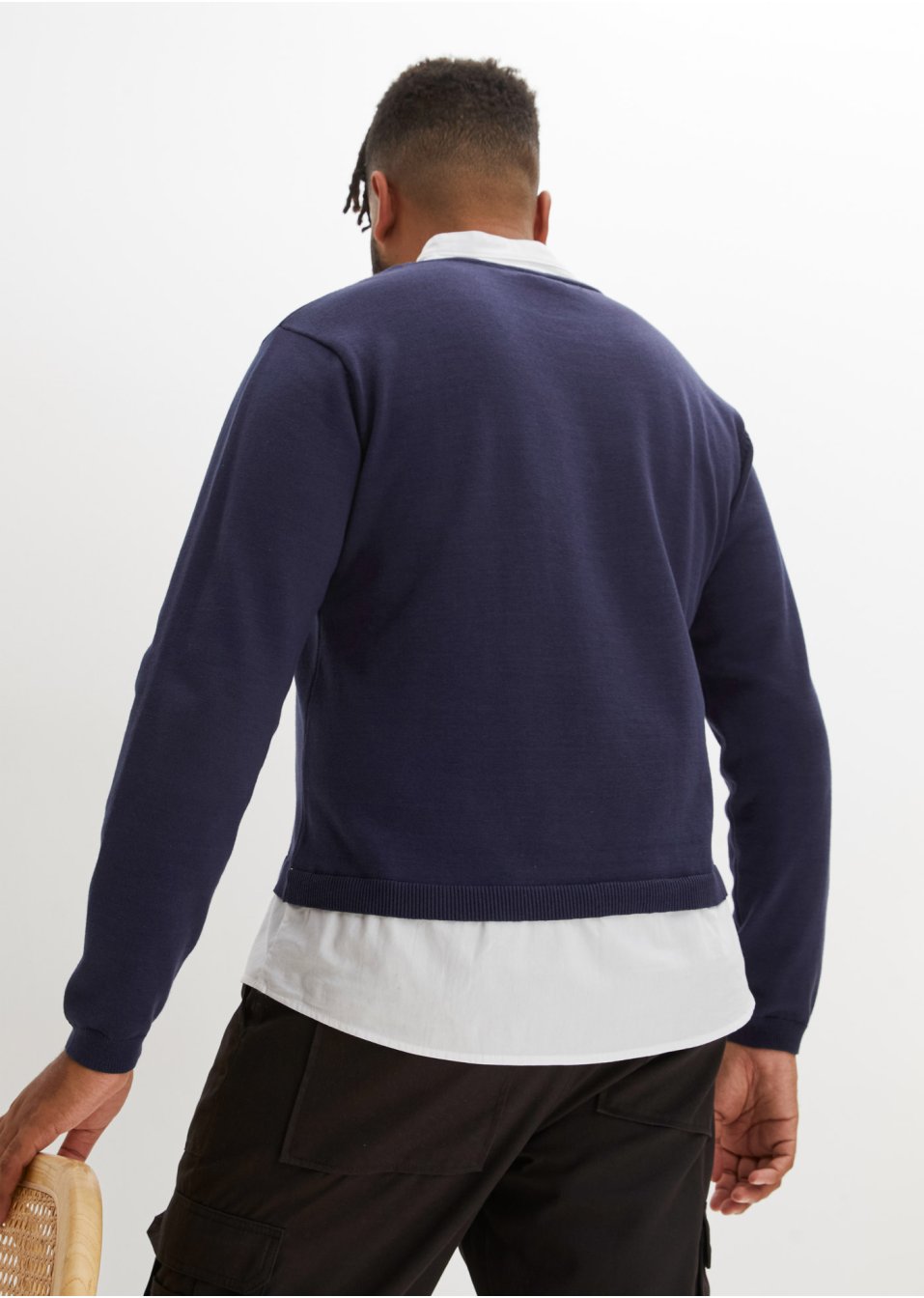 Pull à empiècement chemisier