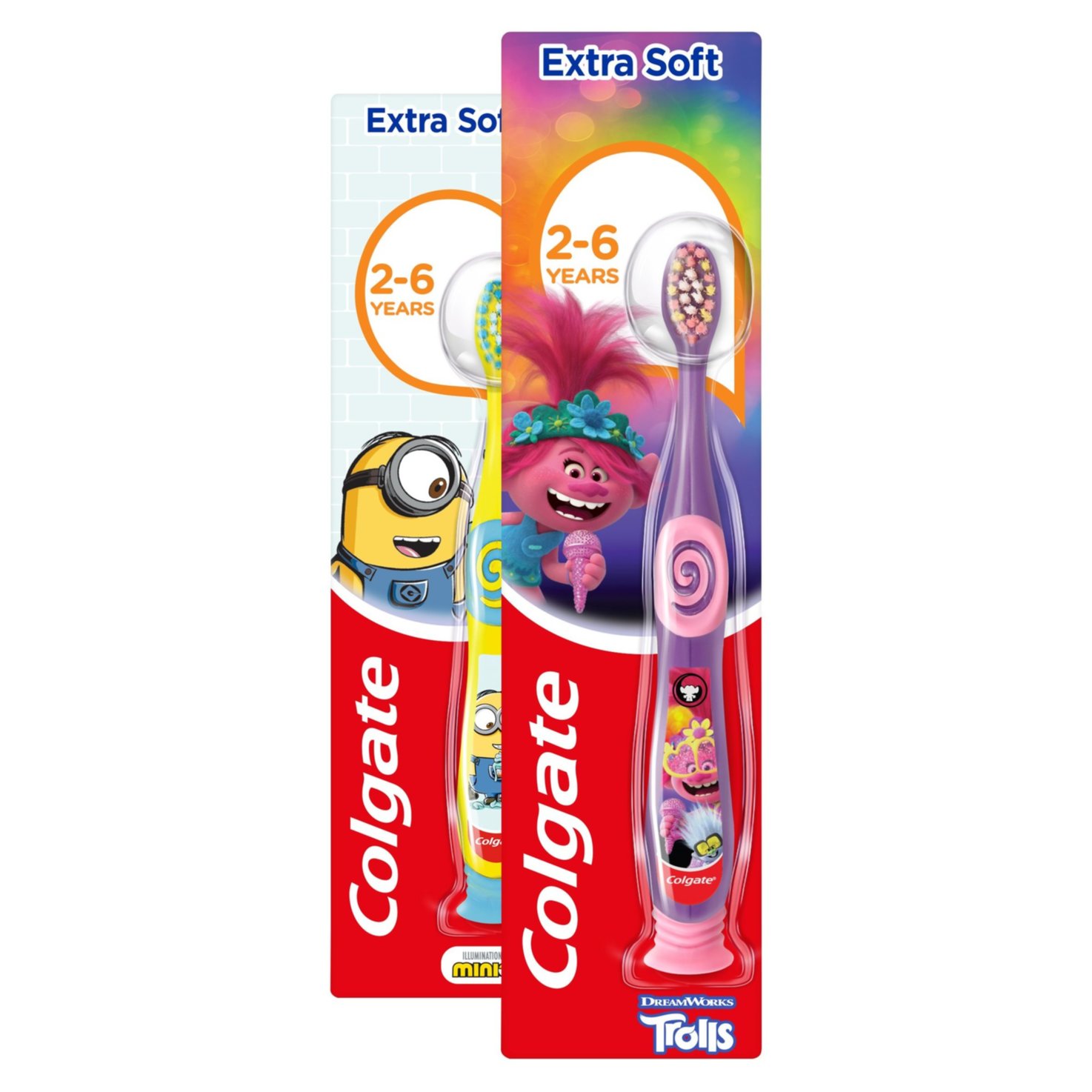 Colgate Trolls / Minions 2-6 Jahre Extra Weich Kinder-Zahnbürste