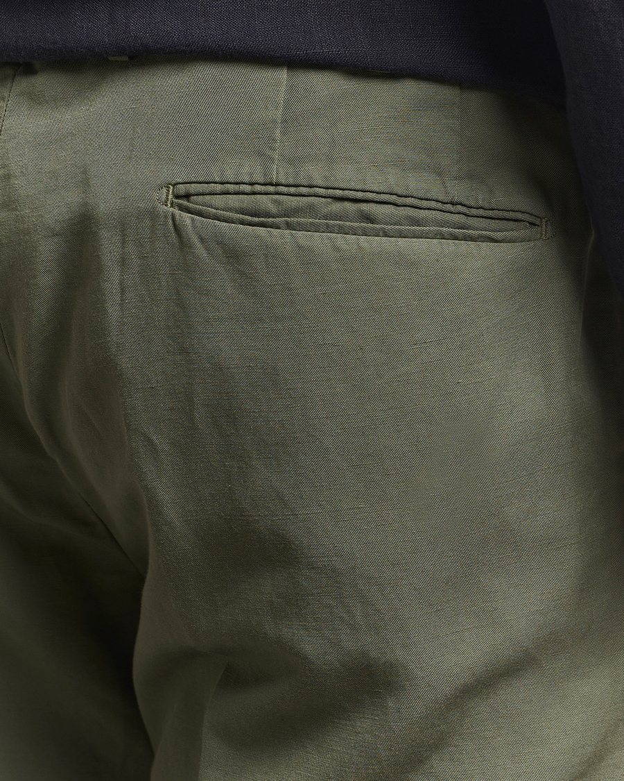 Incotex Slim Fit Chinolino Trousers Green