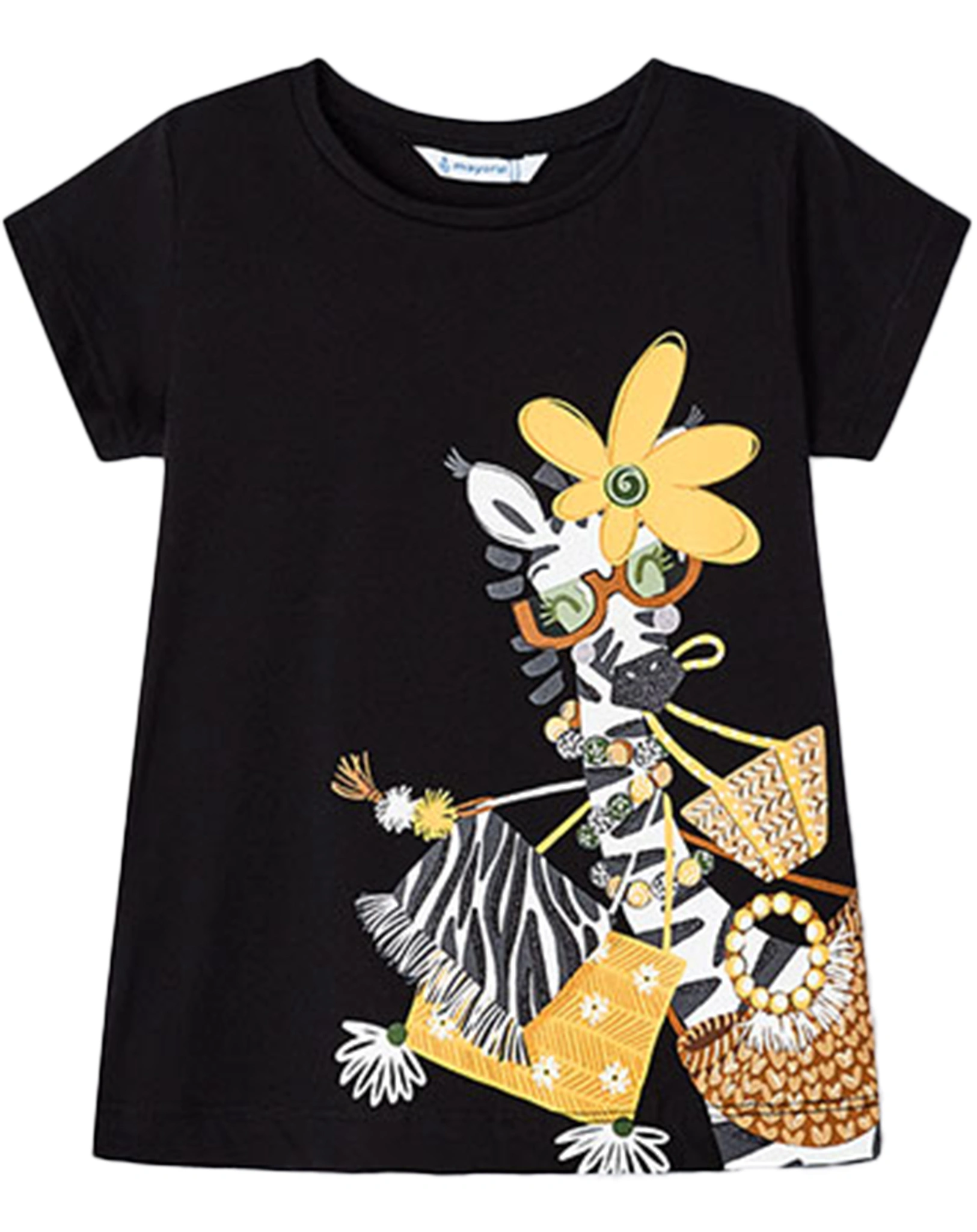 T-Shirt ZEBRA BAGS in schwarz