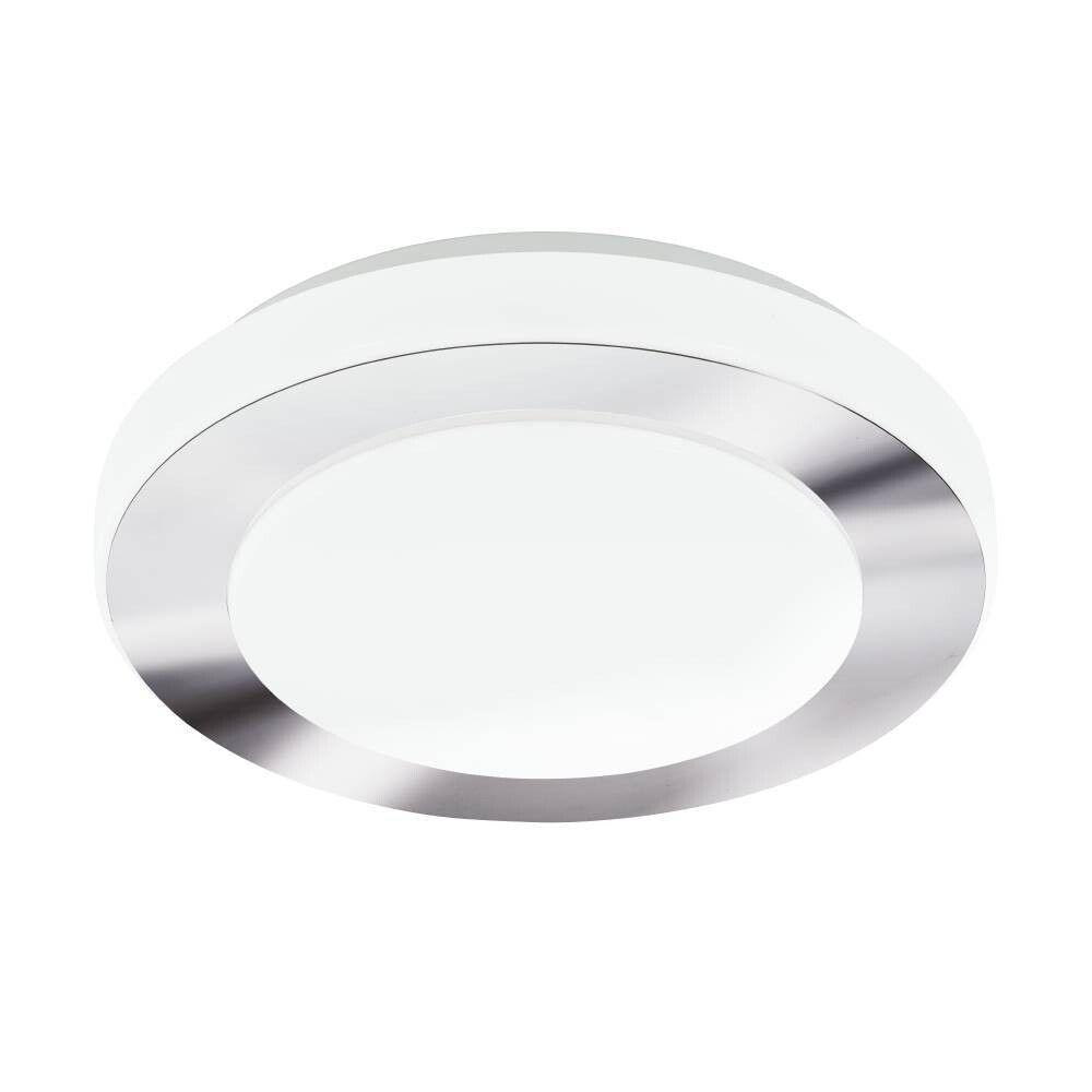 LAMPE VEGG/TAK EGLO CARPI 11W LED IP44 KROM/HVIT