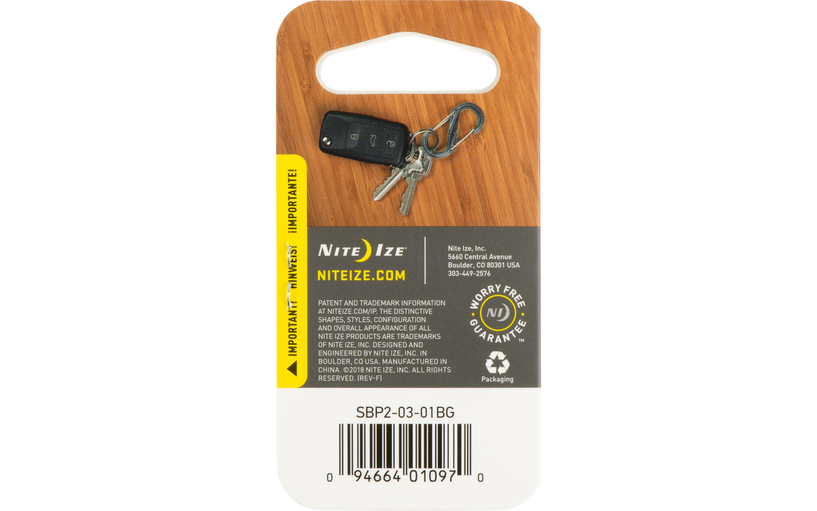 Nite Ize S-Biner - Kunststoff Gr. 2, schwarz