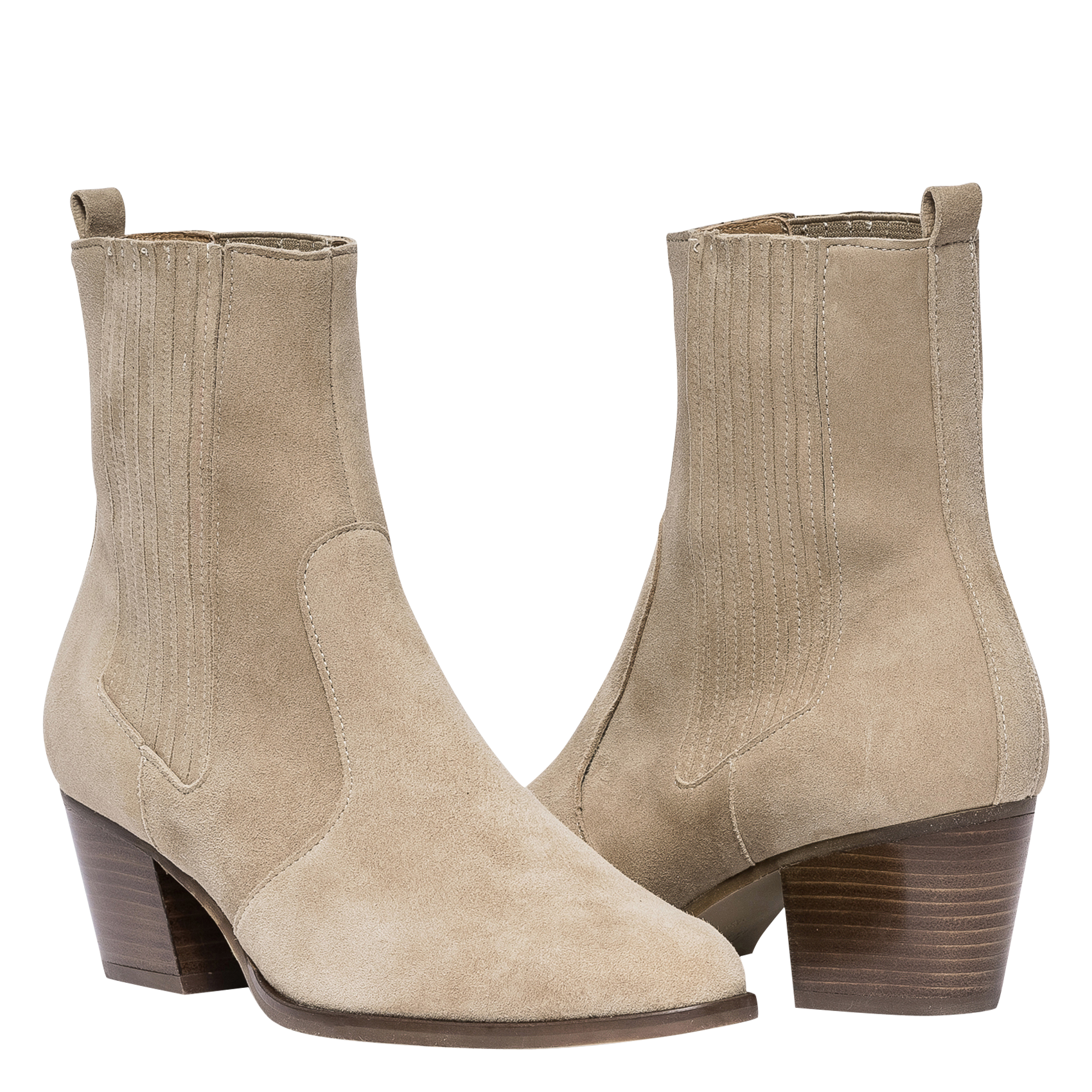 MIMI - Bottines en cuir de chèvre | Beige