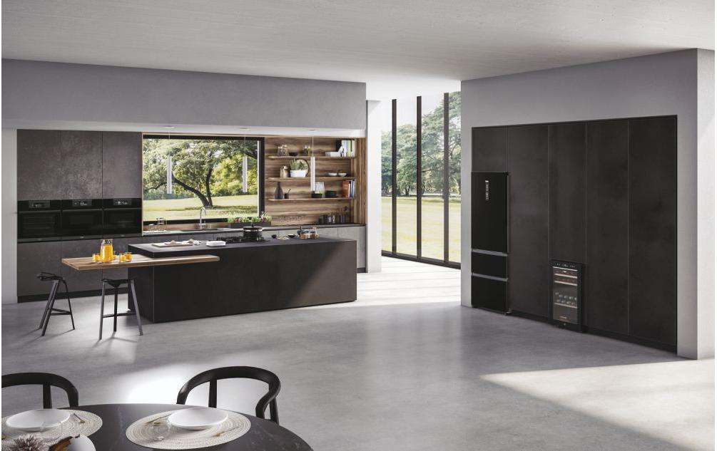 Weinklimaschrank HWS42GDAU1 Schwarz, Rechts, Wechselbar<br>Freistehender Weinkühler