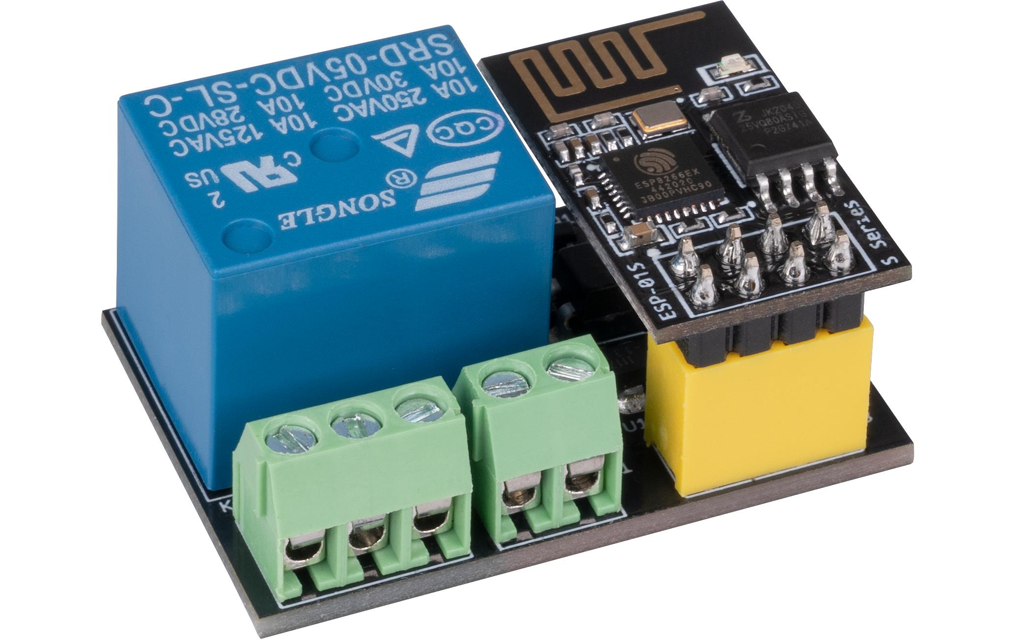 Entwicklerboard ESP01-RMRelaismodul mit ESP-01S-Mikrocontroller