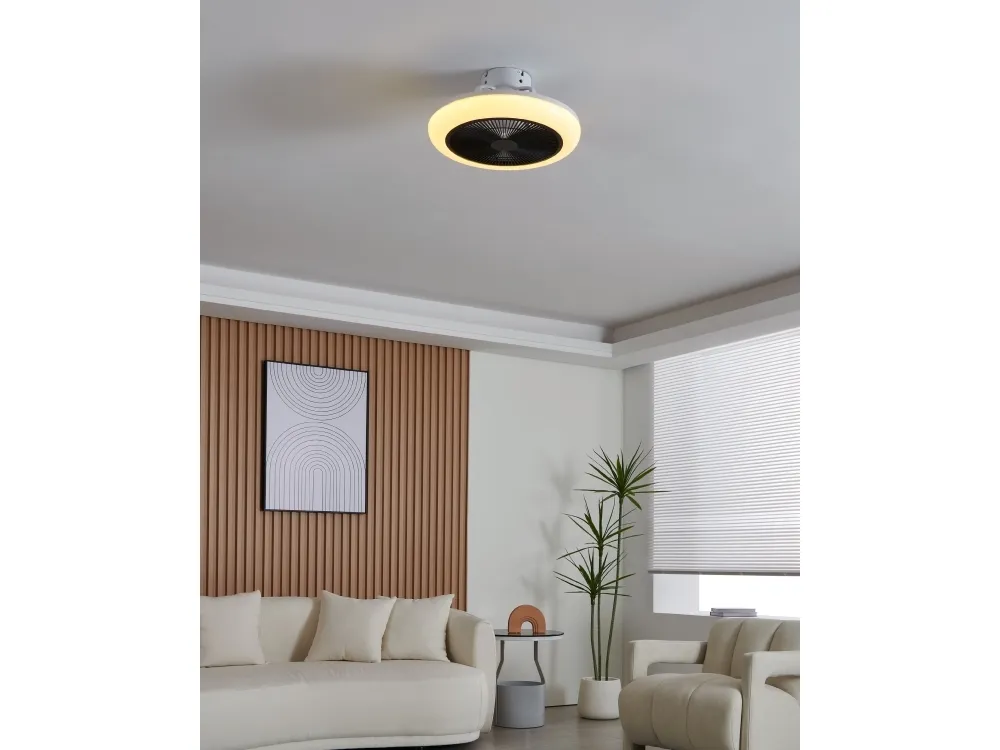 EGLO KOSTRENA VENTILATOR TW AC HVID/SORT