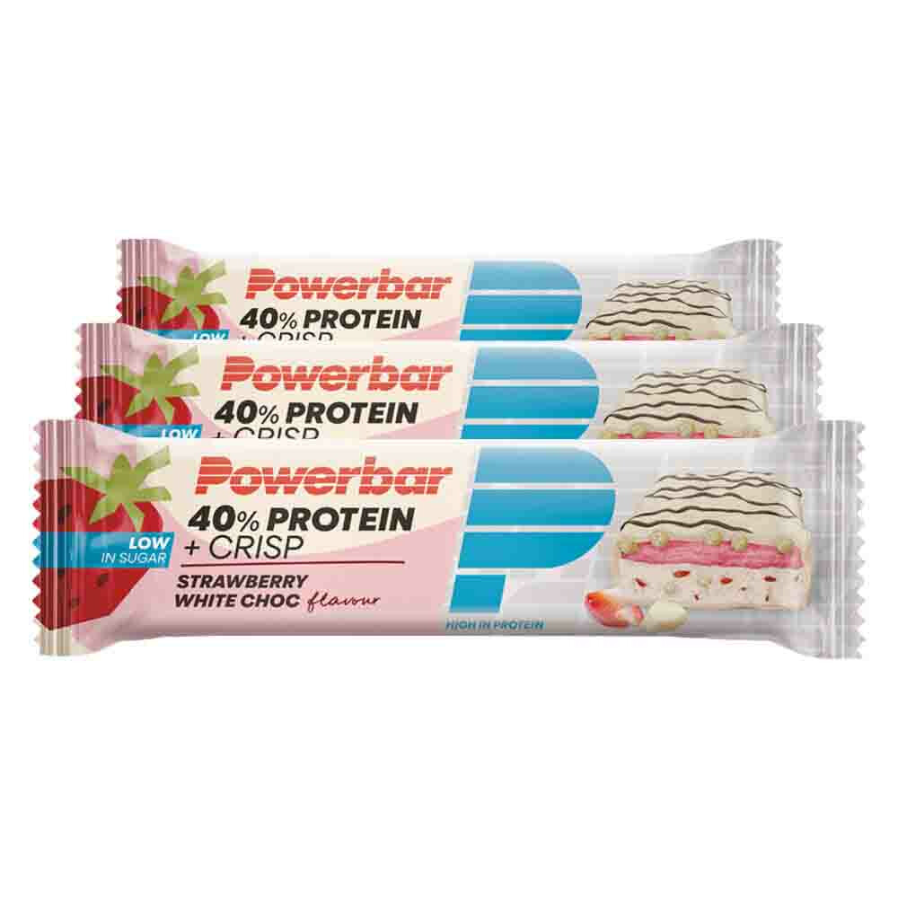 3x PowerBar Proteine + Crisp Strawberry White Choc40 gr