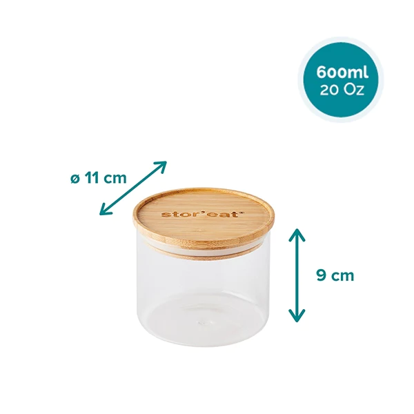 Bocal connecté en verre STOR'EAT 600 ml Mastrad