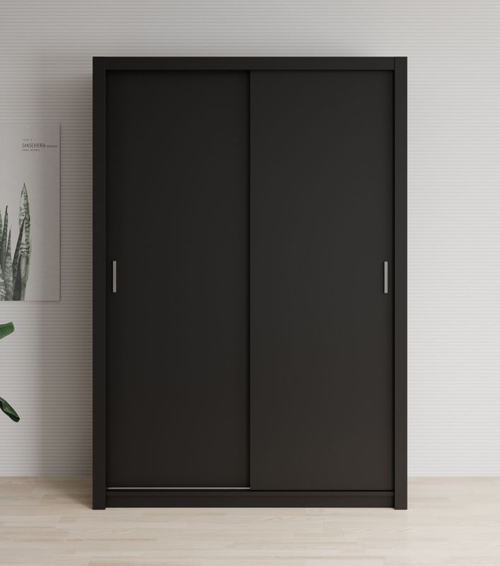 Kledingkast - Mat Zwart - 150 cm - Meubella