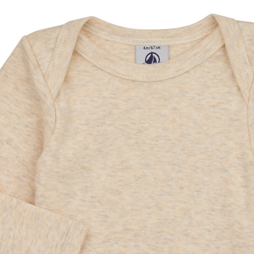Petit Bateau - BODY US ML PASTEL PACK X3 - Bleu / Blanc / Beige