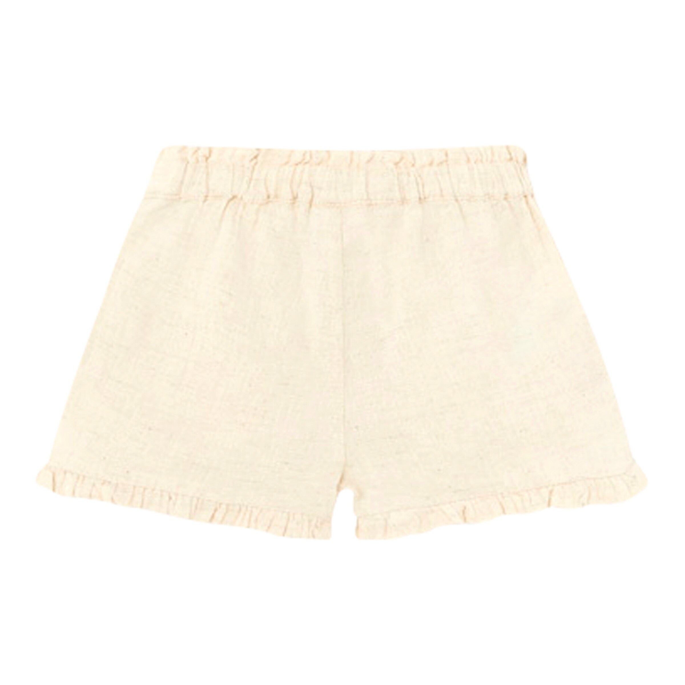 Mayoral Shorts mit Leinenanteil Rüschen beige
