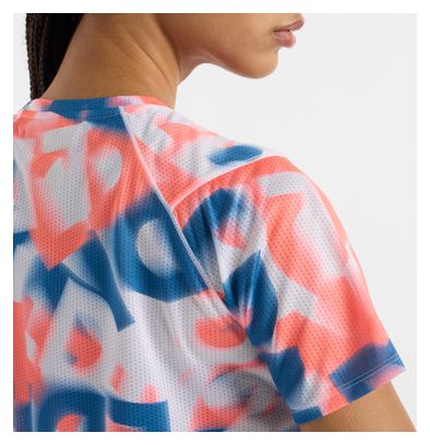 Maillot manches courtes New Balance London Edition Printed Athletics Blanc/Rouge/Bleu Femme