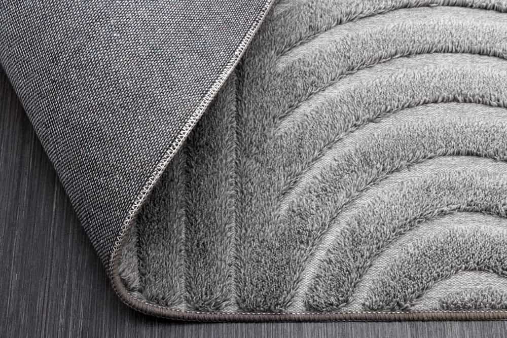 Moderner Teppich ART DECO 230x160cm grau Kurzflor Indoor Hoch-Tief-Effekt