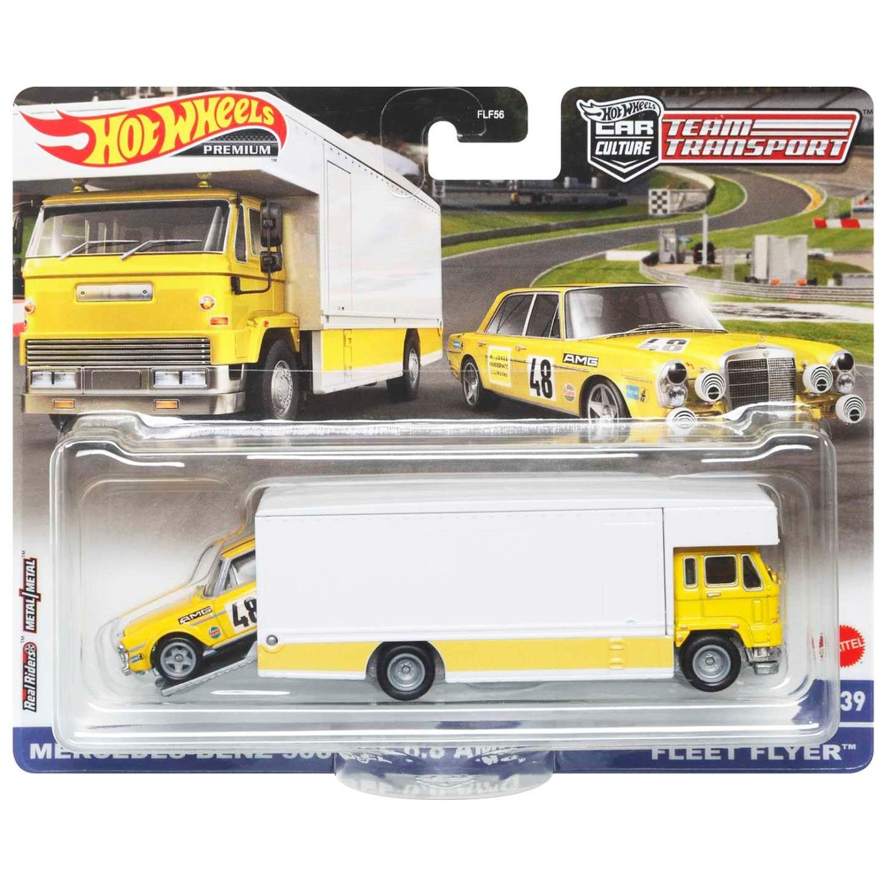 Hot Wheels Team Transport Mercedes Benz und Fleet Flyer Fahrzeug