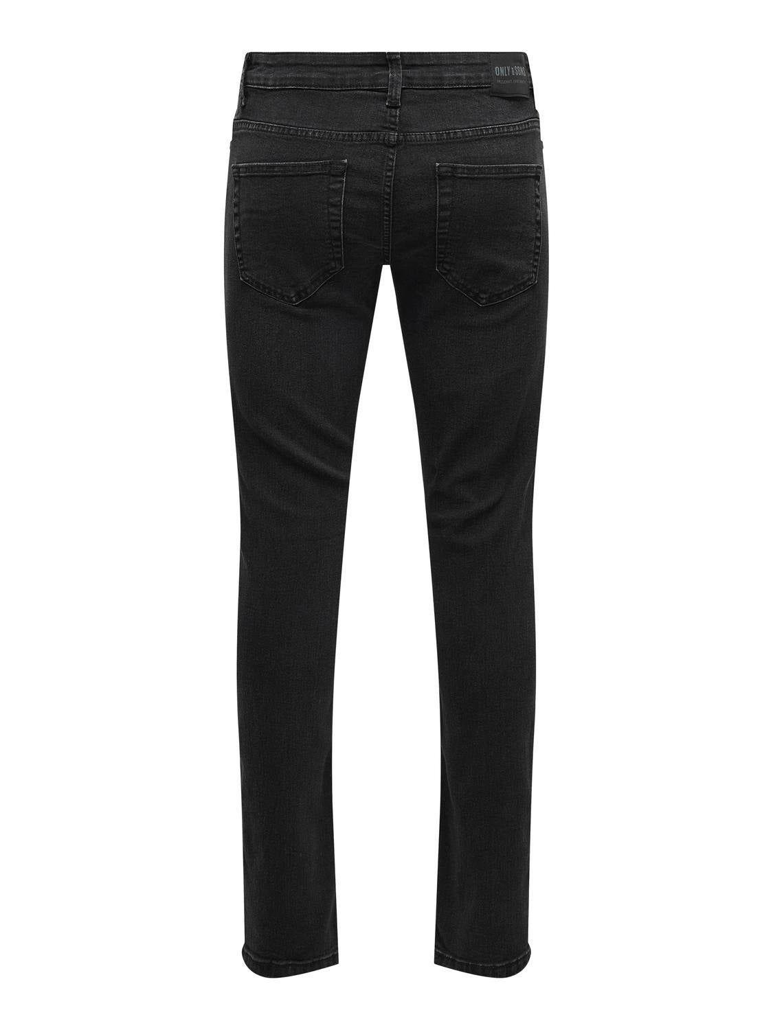 ONSLOOM Mittlere Taille Slim Fit Jeans Black Denim