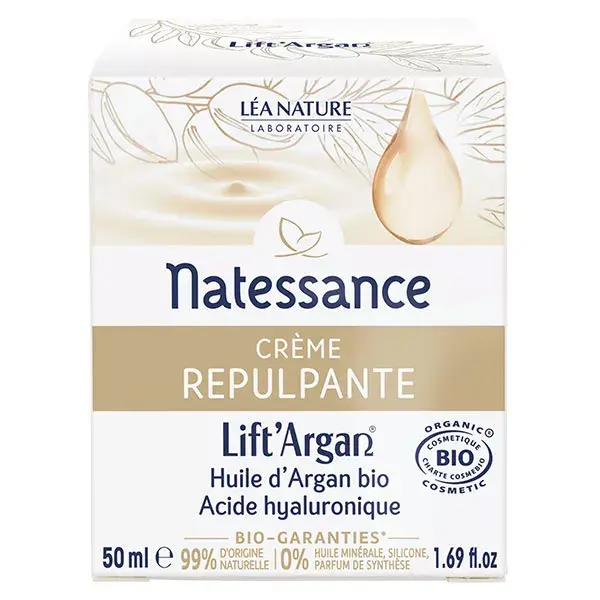 Creme Preenchedor Orgânico Lift'Argan da Natessance 50ml