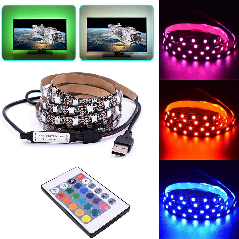 (3m) 180 LED's Licht Streifen Leiste RGB Lampen Lichterkette TV Hintergrundbeleuchtung IP65   Fernbedienung