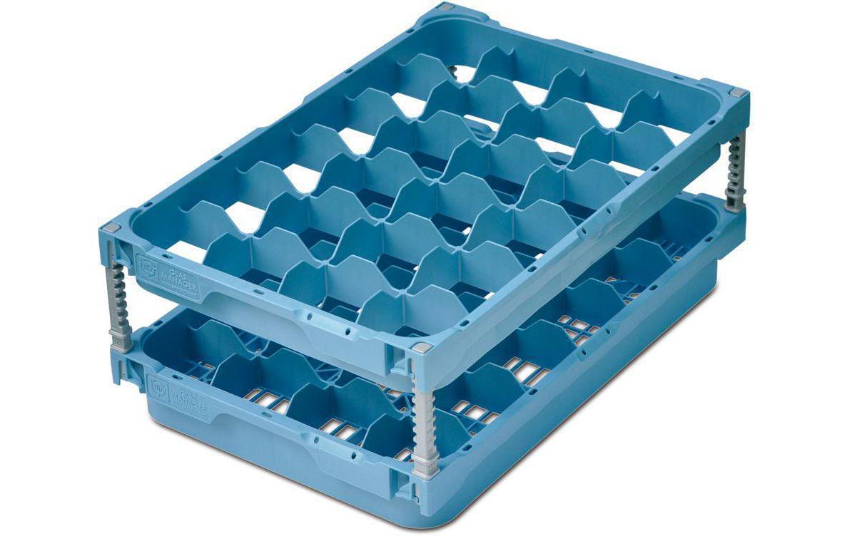 Glasmanager Set 24 Fächer Blau zu RAKO 3-201Manager-Set für Glas Ø 68-80 mm