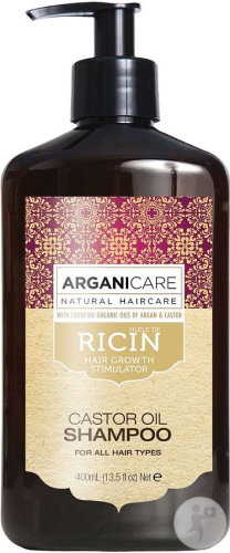 Arganicare Shampoing Accélérateur De Croissance À L'Huile De Ricin Flacon-Pompe 400ml