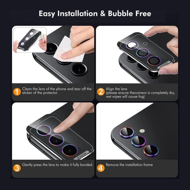 Til Samsung Galaxy S25+ Kameralinsebeskytter ENKAY Metalring Linsefilm