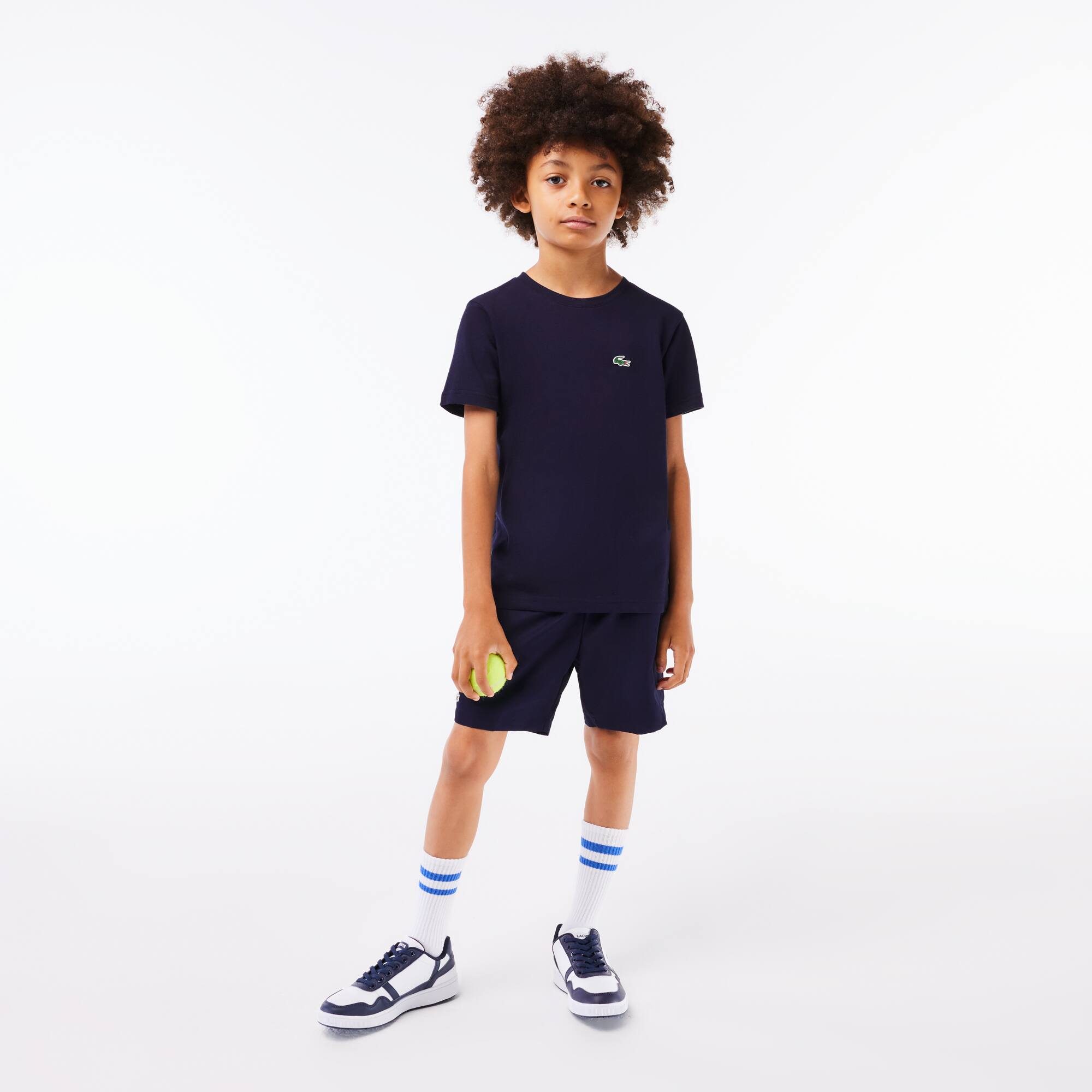 T-shirt Garçon Lacoste SPORT en coton mélangé respirant uni T-Shirts & Chemises - Bleu - Lacoste - Garçon