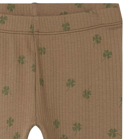 Name It Leggings - Rib - NmmNoellus - Walnut m. Kl?ver