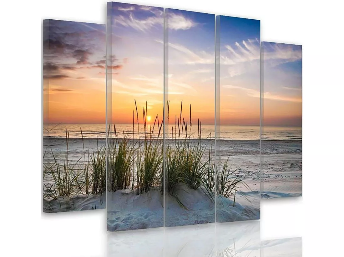 Tableau de l'herbe sur la plage - 200 x 100 cm
