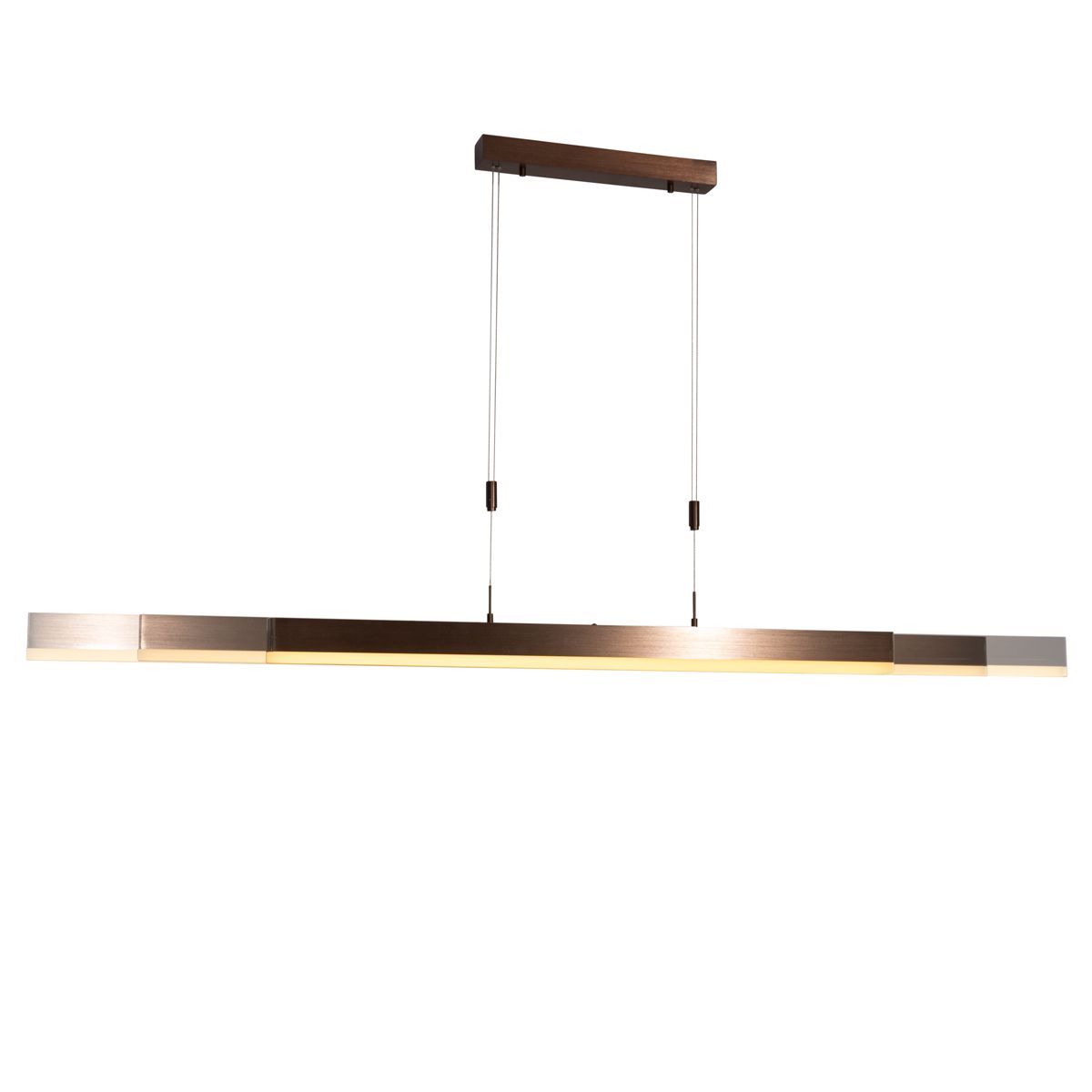 Moderne verstelbare hanglamp donker brons incl. LED dimbaar - Lamba