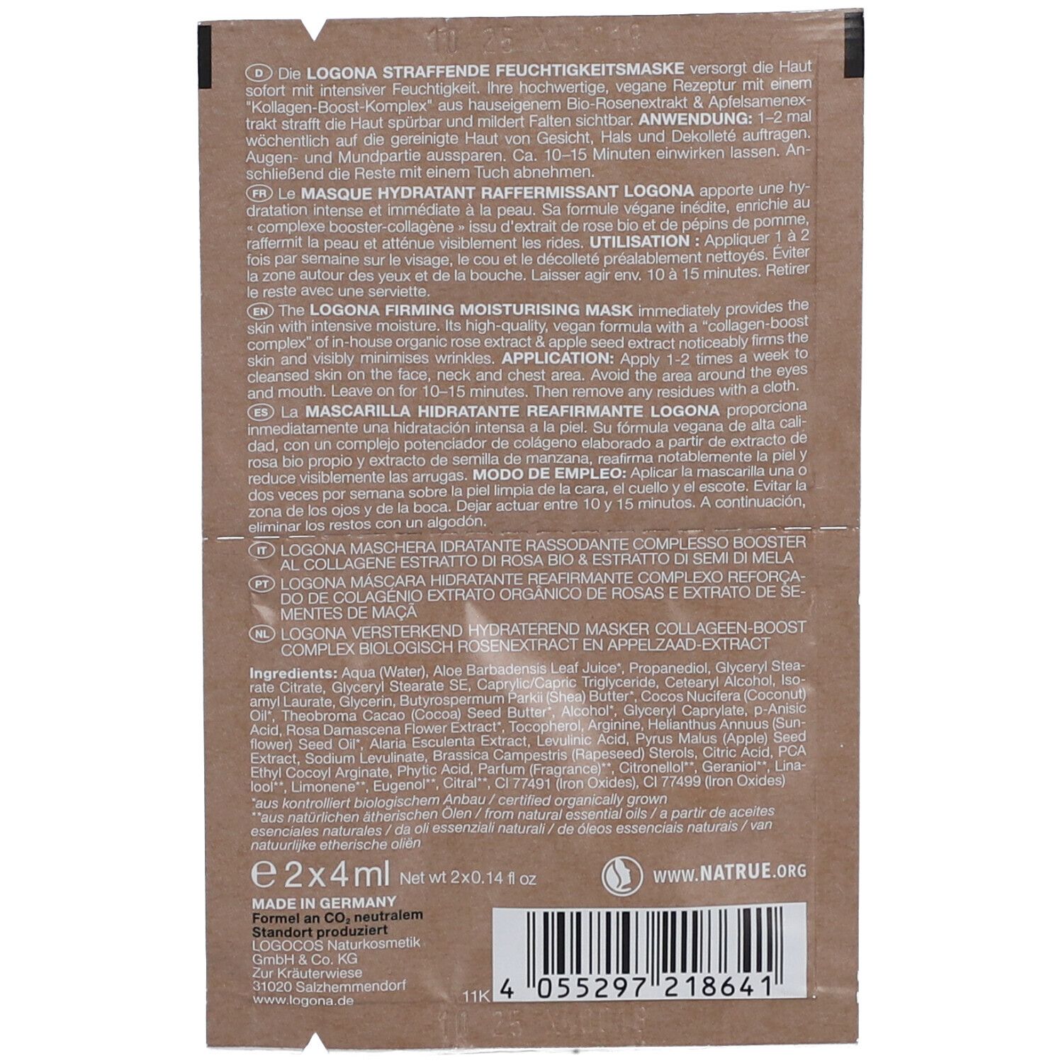 LOGONA Moisture Lift Feuchtigkeitsmaske