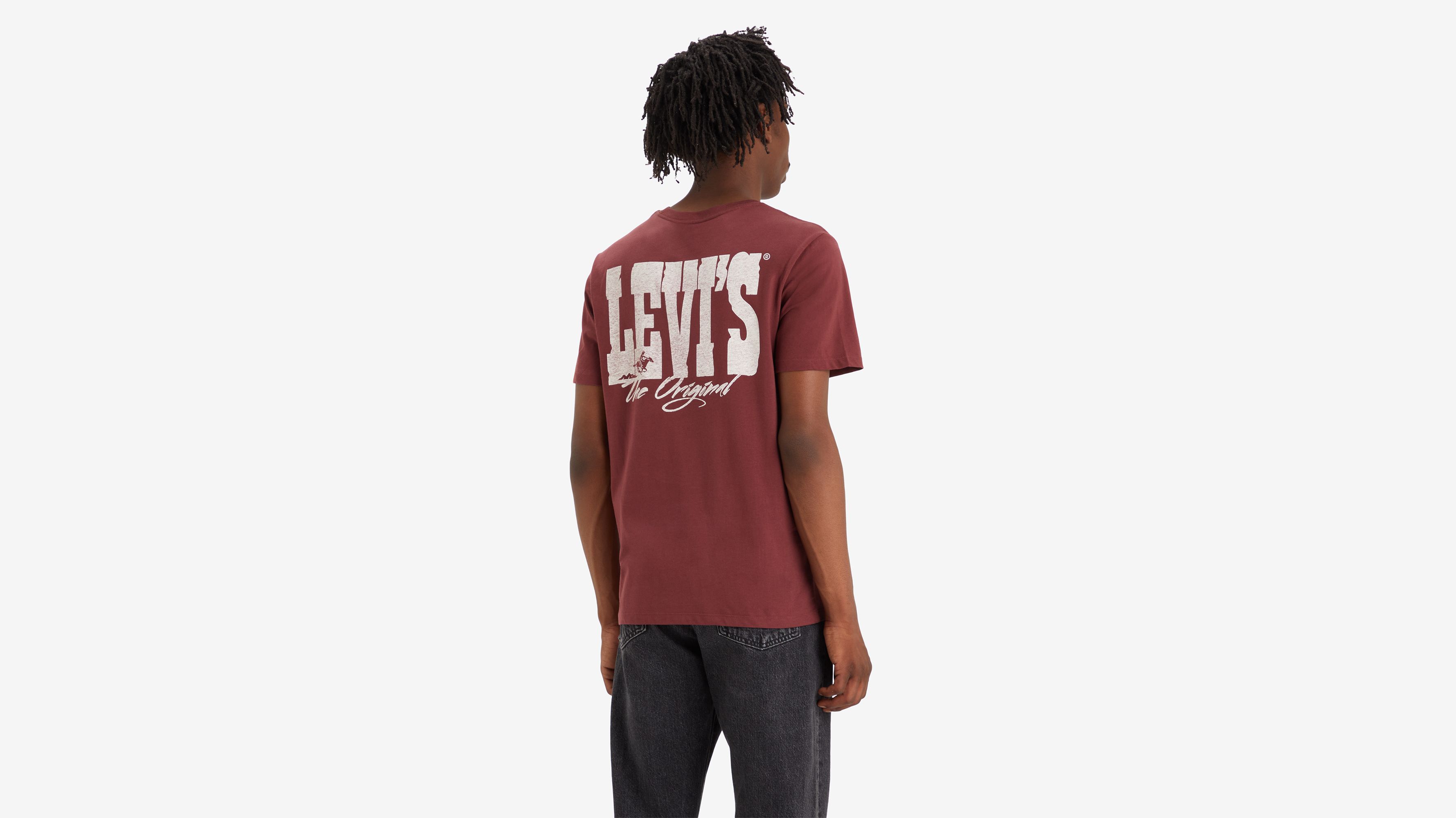 T-shirt graphique Classic - Western Htg Logo  Back Red Mahogany - Rouge