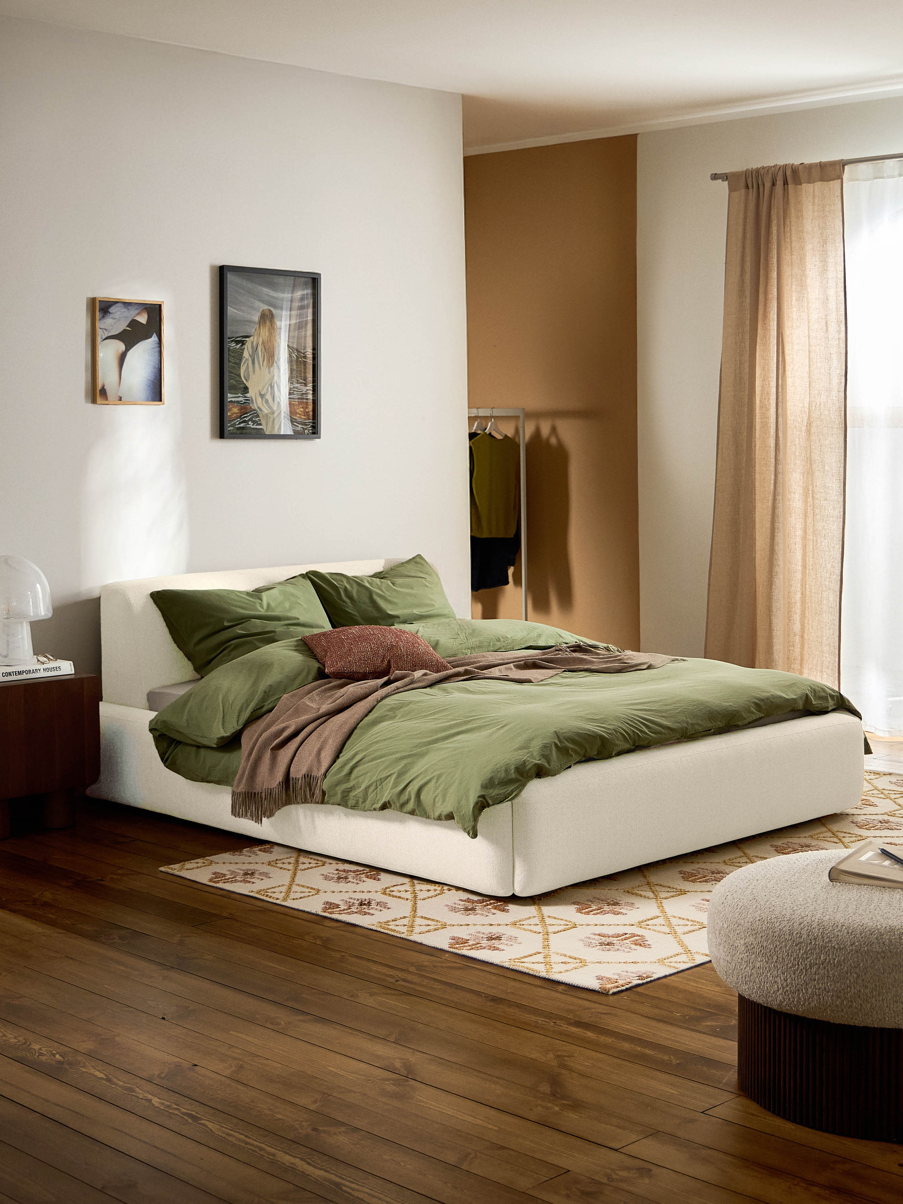 Gestoffeerd bed Melva met opbergruimte