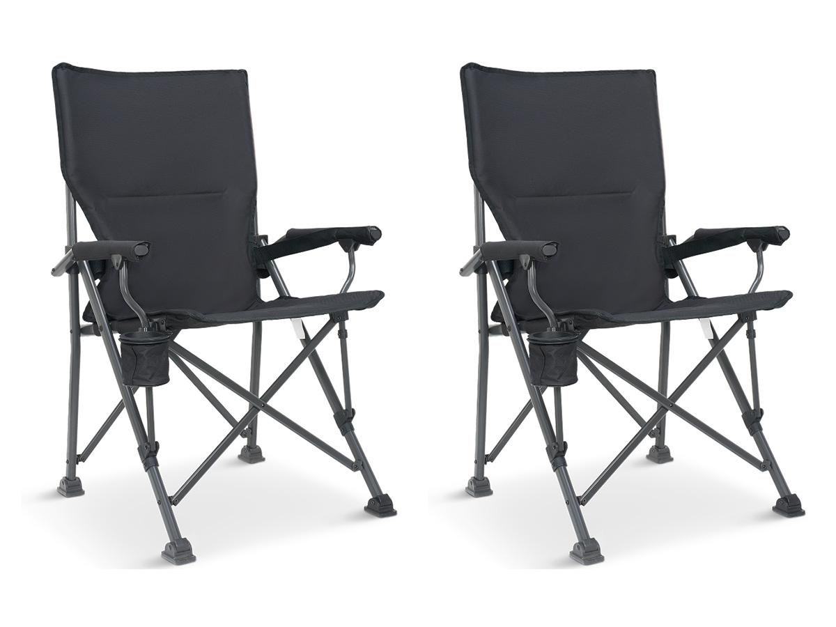 Trvlmore Ergonomic Grey vouwstoel - Set van 2
