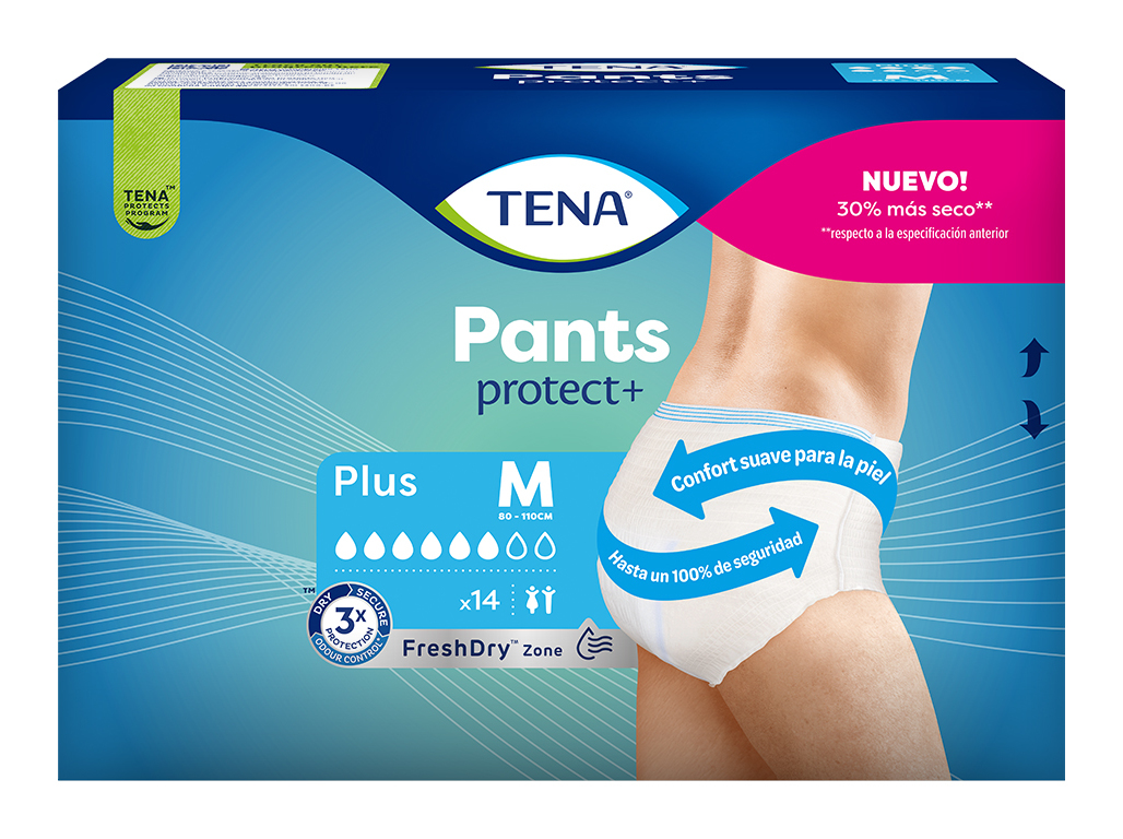 CUECAS INCONTINÊNCIA TAMANHO M TENA PANTS PLUS 14UN
