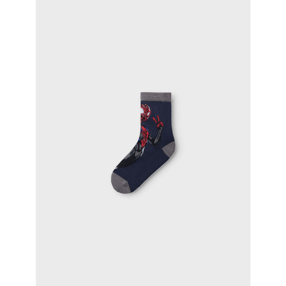 Køb Name It Dark Sapphire Nobrian Spiderman 3-pak Strømper